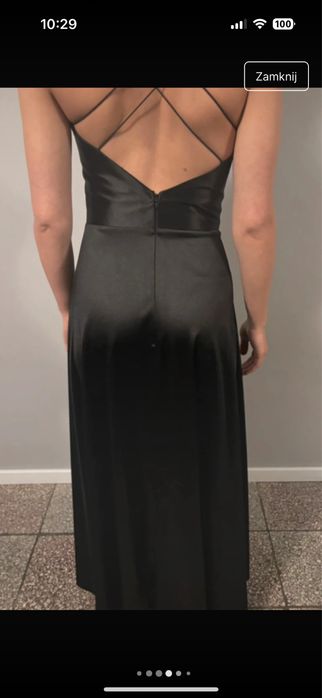 Suknia satynowa dluga