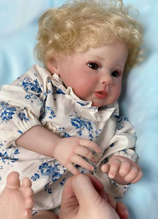 56) АКЦІЯ !!!-Кукла Реборн Младенец Djem Premium Class 3D окрас 50см