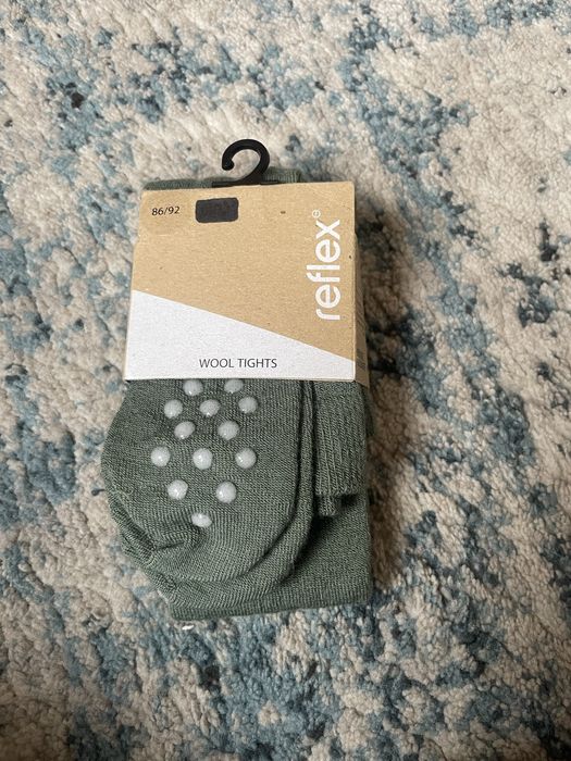 Wełniane rajstopki antypoślizgowe  merino wełna reflex nowe 86-92