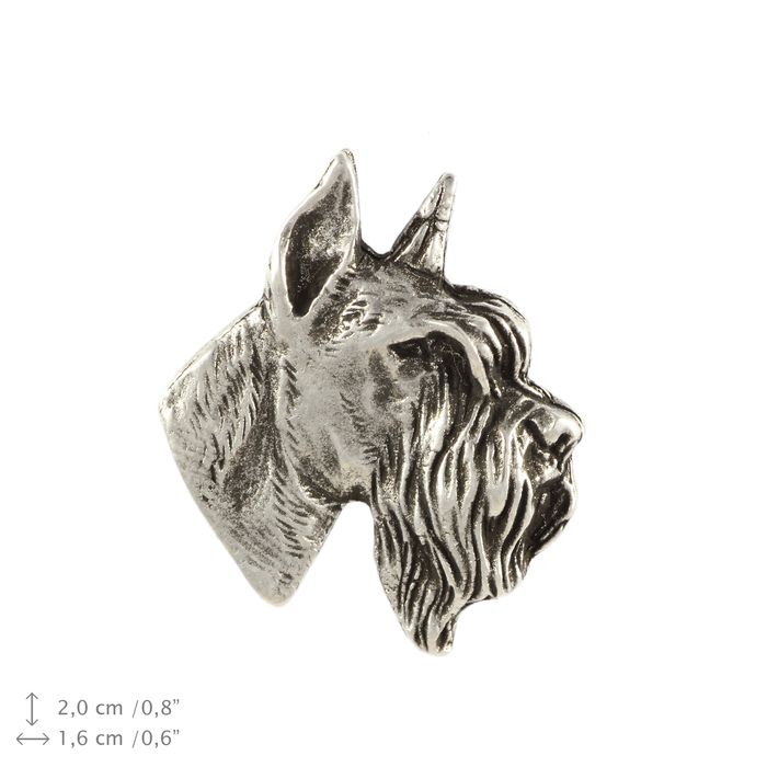 Sznaucer pin posrebrzony Art-Dog