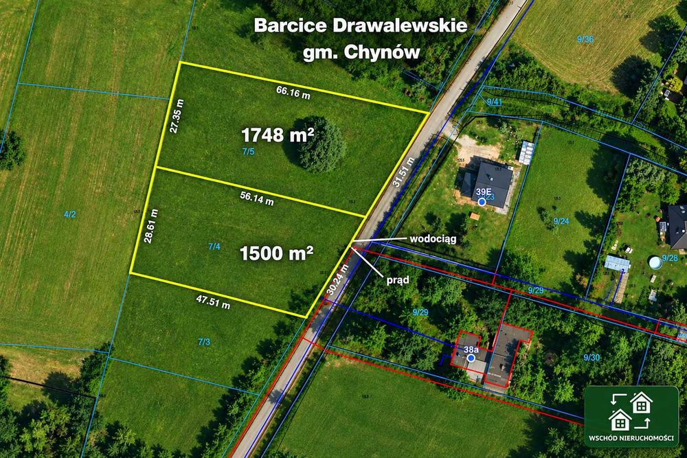 1748 m² – BARCICE DRWALEWSKIE - pod budownictwo mieszkaniowe od 2027 roku !