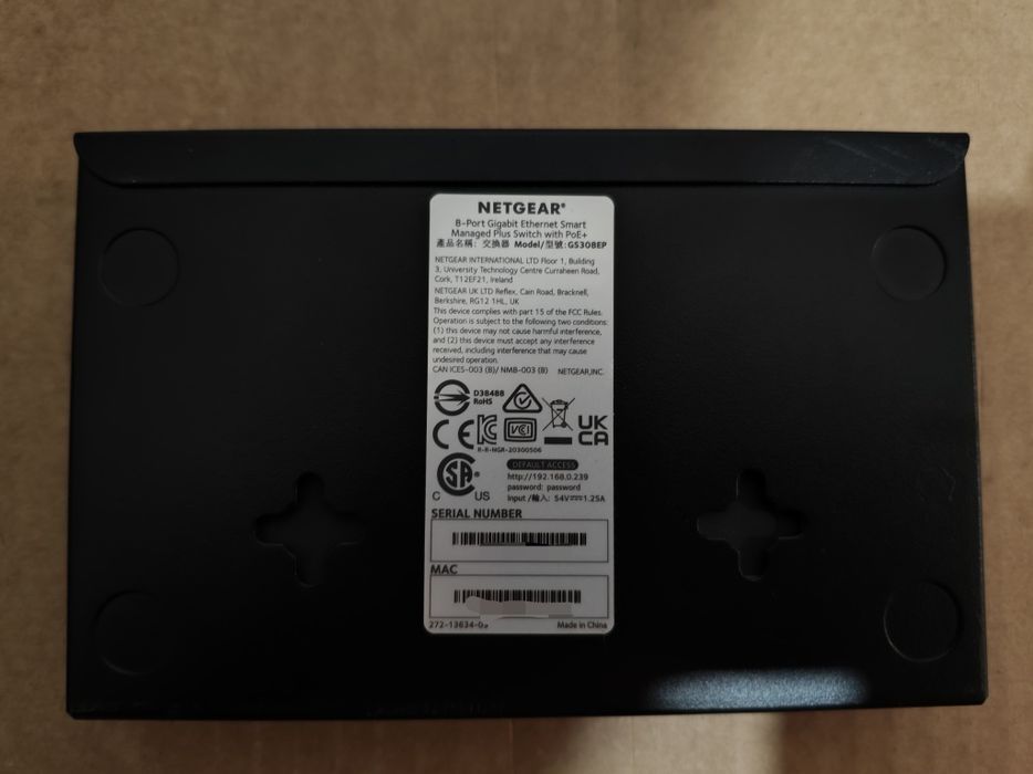 Switch Netgear GS308EP poe+ zarzadzalny
