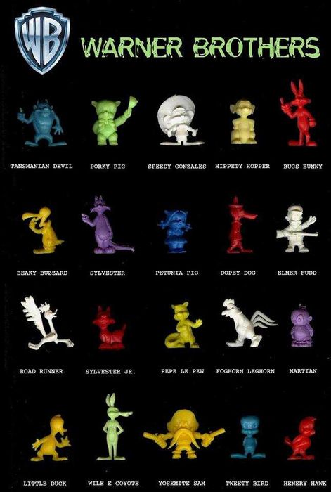 Monocromáticos de Warner Brother 20 brindes da OLA - anos 60