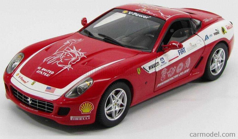 1/18 ferrari 599 gtb fiorano panamerican red/vermelho (mattel elite)