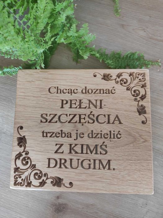 Ozdobna deska drewniana prezent np. z okazji ślubu/rocznicy/zaręczyn