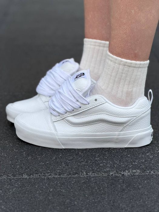 ТОП! Кросівки Vans Knu Skool white leather premium White 36 37 38 39 40 41