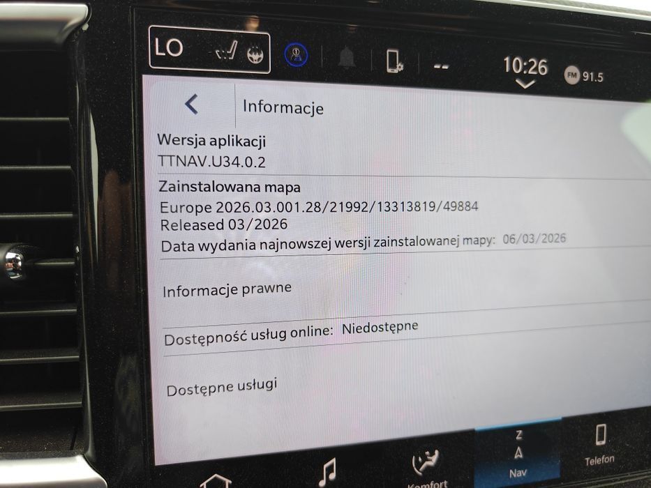 Polskie Menu Uconnect 8.4 12 Chrysler Dodge Jeep LAMPY USA EU MAPA