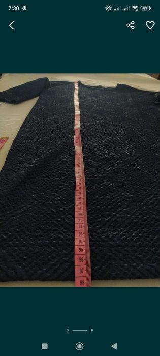 Sukienka 3/4 rękaw granatowa 46