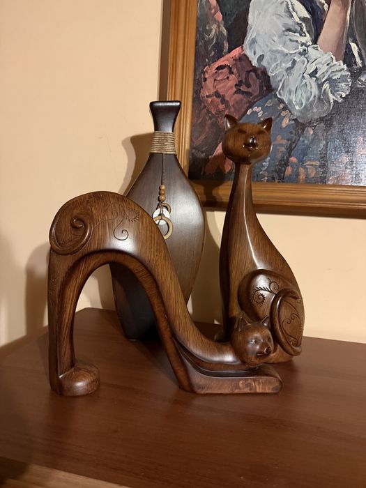 Drewniane figurki  – dekoracja vintage