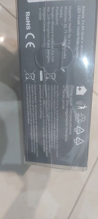 Gwiazda Led Na czubek choinki nowa baterie