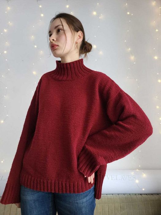 Nowy sweter z kaszmiru 100% ręcznej roboty