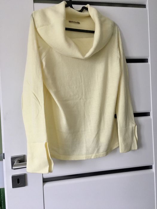 Kanarkowy sweterek Orsay miły dzianina bawełna ciepły jesienny 36/38 s