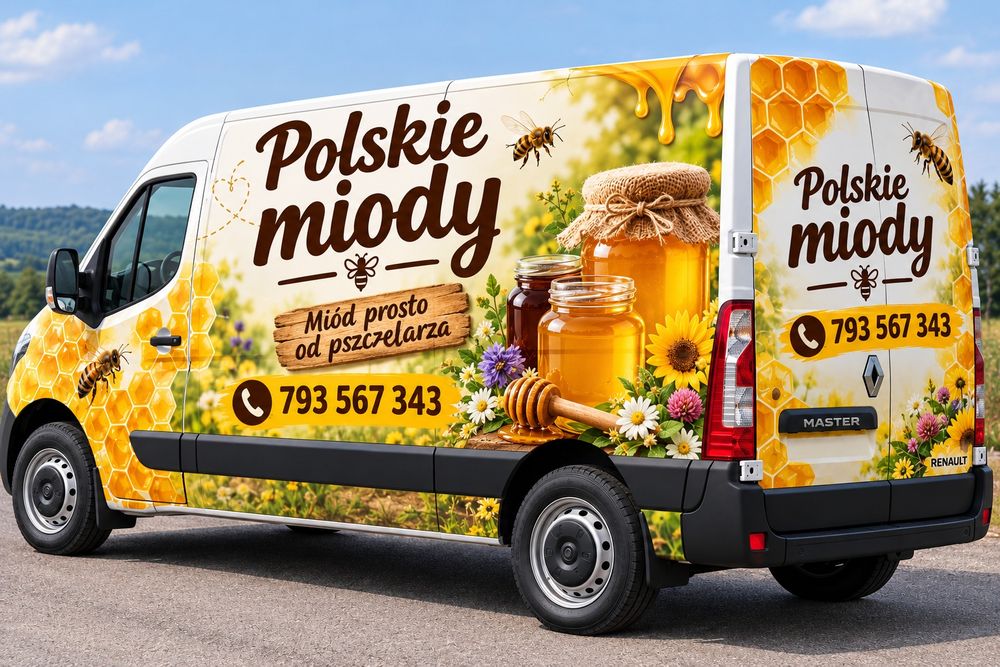 Miod Akacjowy wielki słoik 900ml