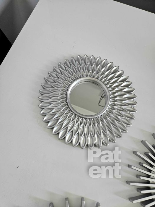 Lustra zestaw 3 luster w srebrnych ramkach do domu na ścianę dekoracja