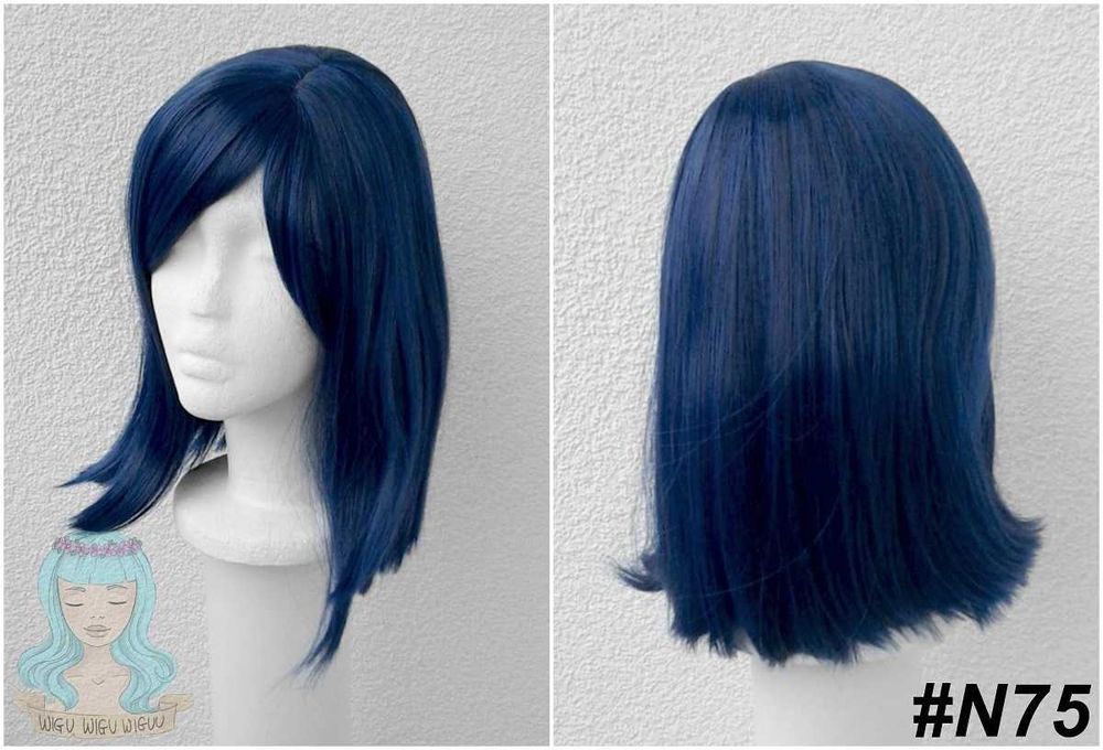 Ichigo Darling in the franxx cosplay granatowa niebieska krótka peruka