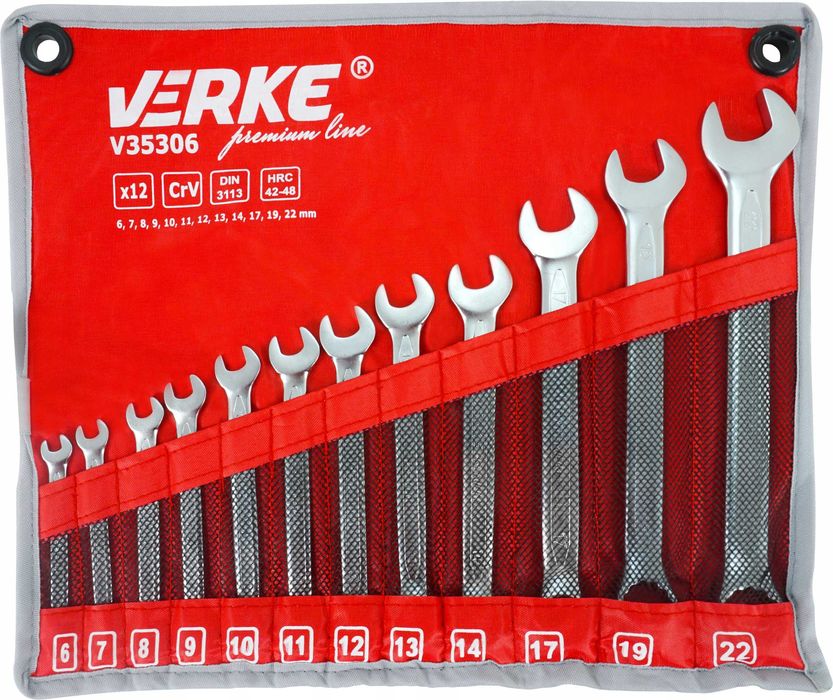 Mocne Klucze Płasko Oczkowe 6-22mm Zestaw VERKE