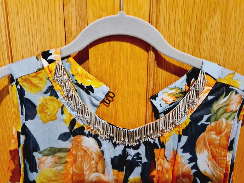 Vestido rosas elegante