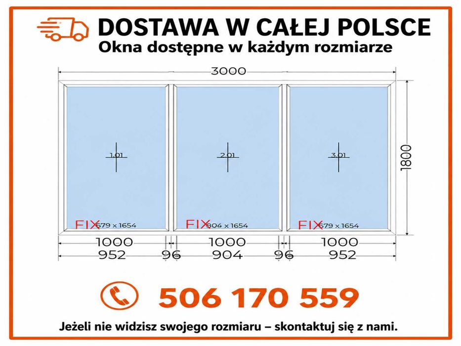 Trzyszybowe stałe przeszklenie 3000 x 1800 - Salamander BluEvolution 82