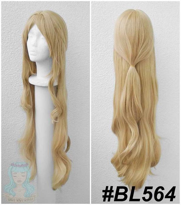 Fontaine Navia Genshin Impact Żółta blond długa peruka cosplay wig