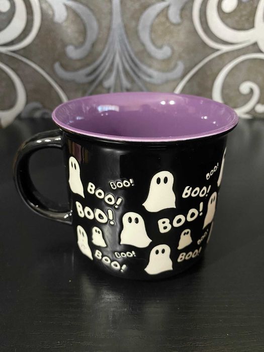 Чашка, кружка з привидами Хелловін, Чашка с привидениями Halloween готична