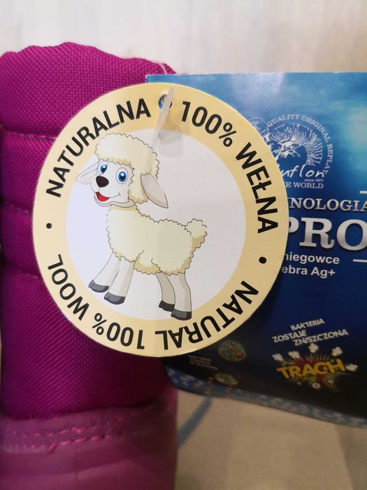 Kozaki różowe dla dziewczynki Muflon rozmiar 21-22