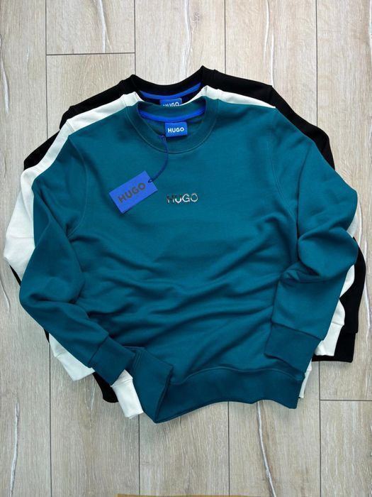 HUGO BOSS зеленый мужской свитшот брендовый оригинал кофта реглан