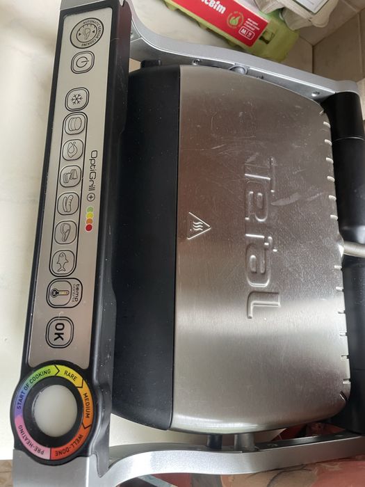 Електрогриль Tefal OptiGrill+ GC712D34 • Повний комплект, ідеальні пластини