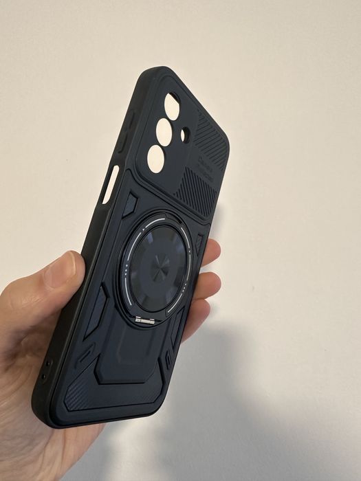 Etui Plecki Pancerne czarne + SZKŁO hartowane do SAMSUNG GALAXY A17
