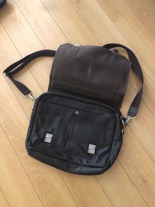 Mala de Homem Camel Active em pele genuína