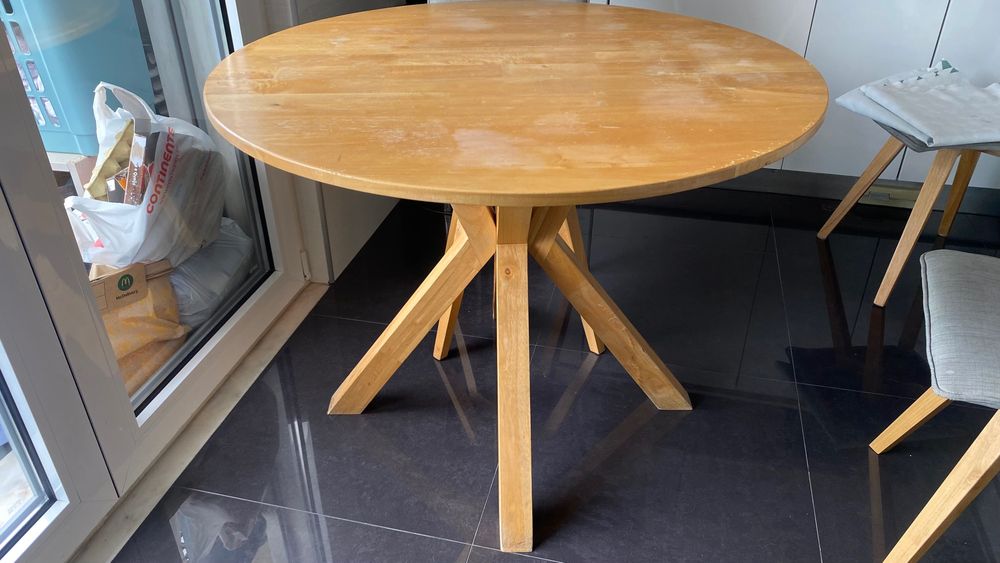 Mesa madeira redonda 1M