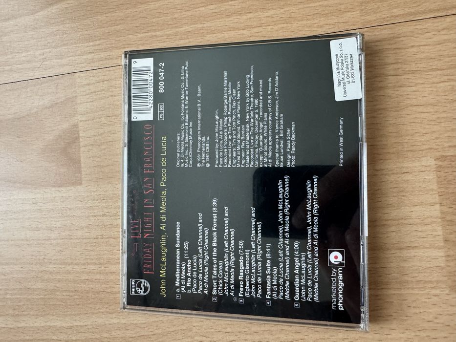 CD - Friday Night In San Francisco. Rarytas!