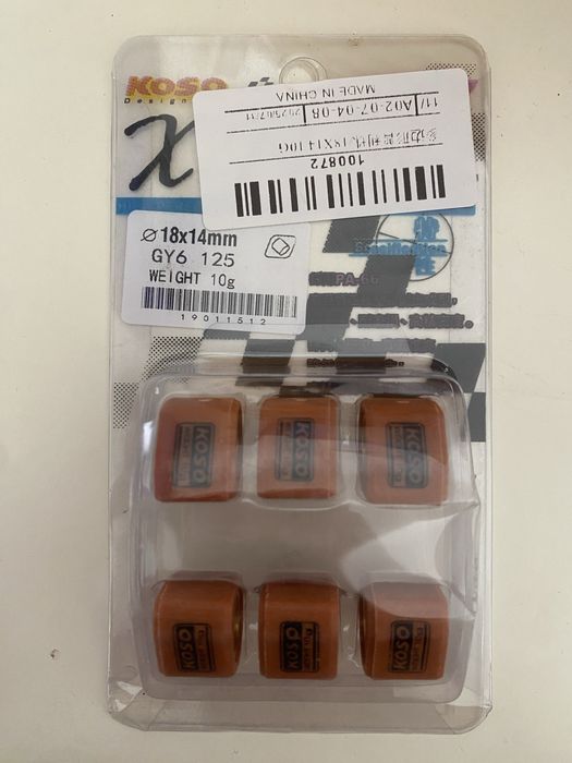 Roletes Kozo competition 10g 18x14 mm (replica dr pulley) Novos