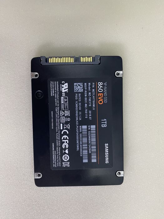 SSD диск Samsung 860 EVO 1Tb 2.5