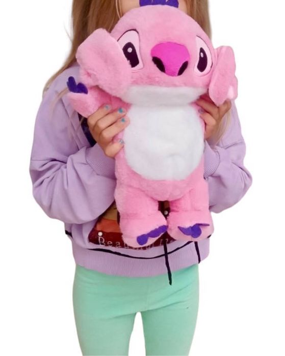 Мʼяка іграшка нічник Веселий Стіч з функцією дихання