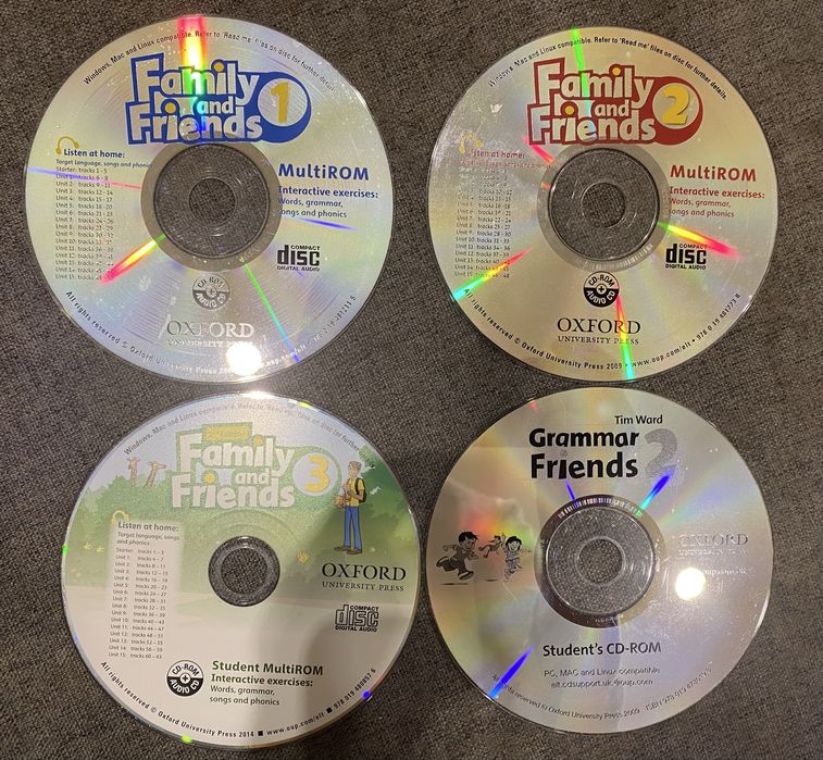 Комплект аудіо дисків Family and Friends 1,2,3