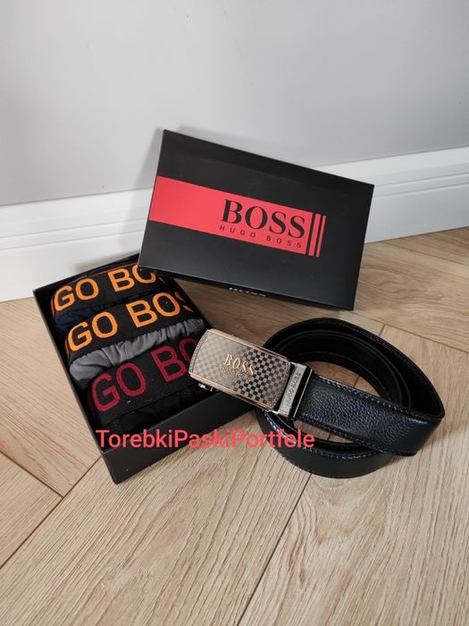 Nowy zestaw Hugo Boss , bokserki + pasek.