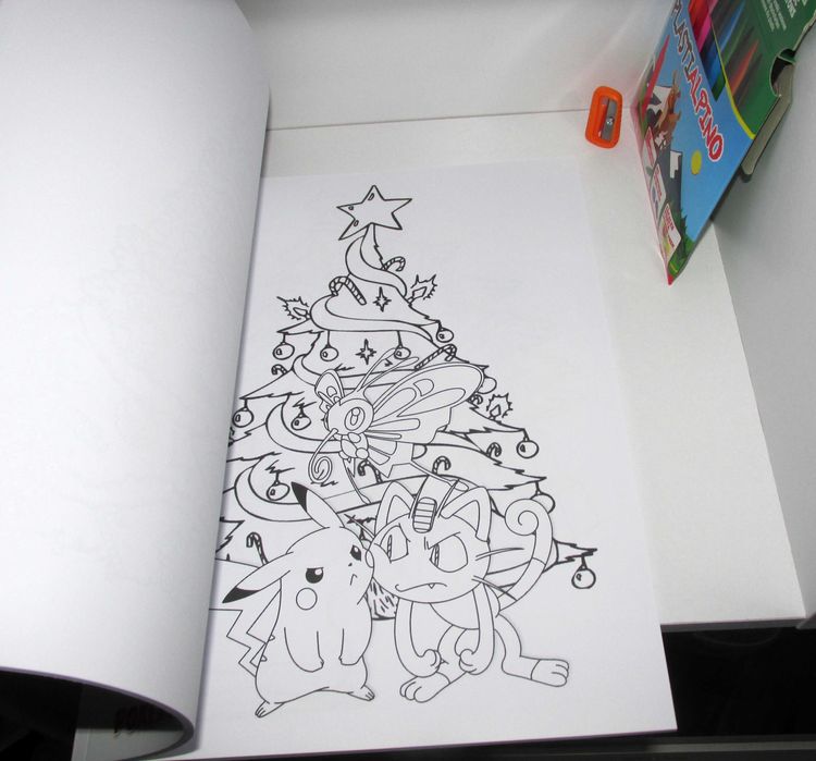 Livro De Natal Pokemon para Pintar com Lápis