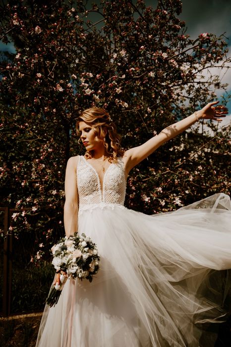 Suknia ślubna fulara i żywczyk 36-38