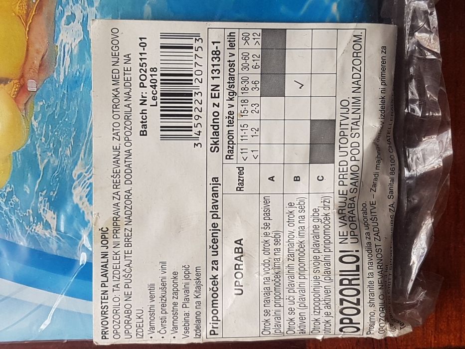 Por estrear Colete boia crianca