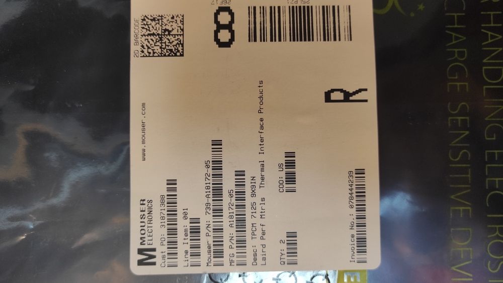 Оригінал!!! Laird 0,125 mm. Термопаста/Термопрокладка з фазовым перехо