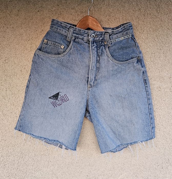 Spodenki dżinsowe krotkie 38 / 10 / M jasne vintage jeans bermudy old