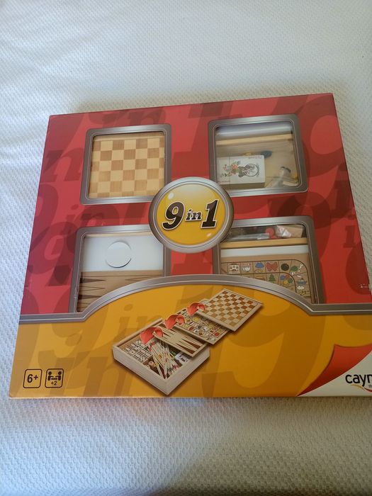 Conjunto jogos tabuleiro 9 em 1