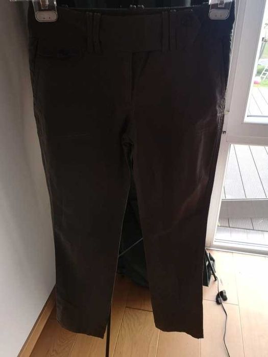 Esprit brązowe spodnie proste r. 34