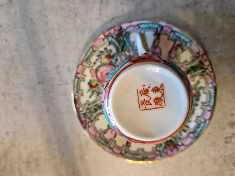 Chavena de café chinesa da família Rosa original