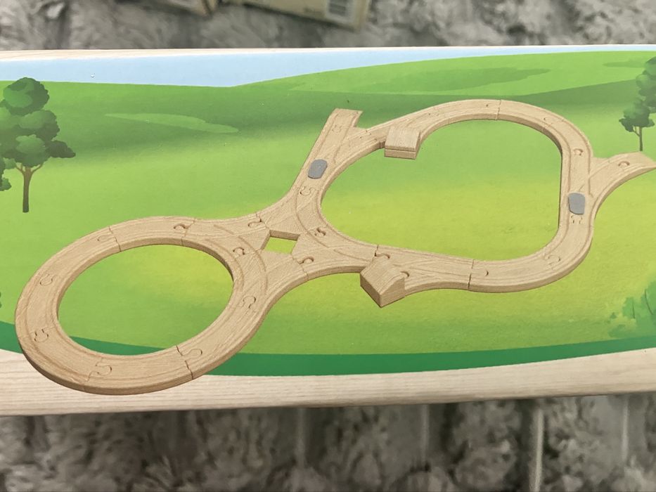 Playtive zestaw torów drewnianych 23 el. rozjazdy kolejki