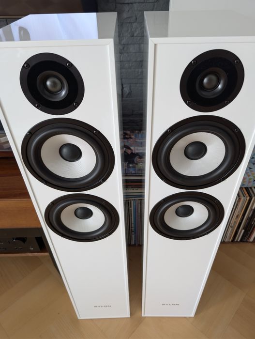 Kolumny Podłogowe Pylon Audio Pearl 25 | Biała Perła | Stan Idealny, Gwarancja..