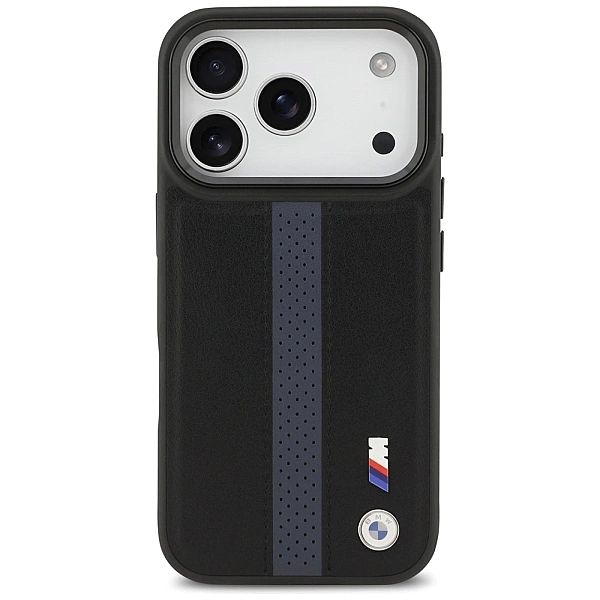 Etui BMW M Perforated Stripe Logo MagSafe na iPhone 17 Pro - niebieski