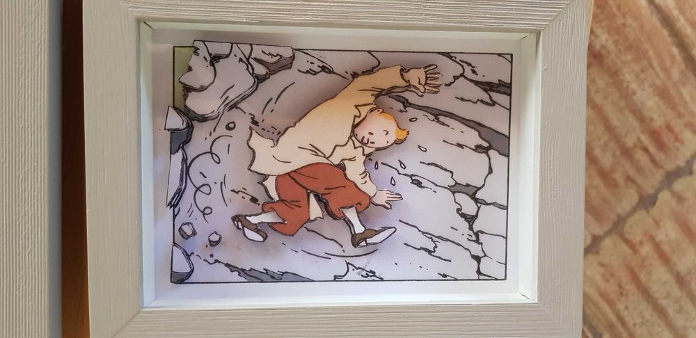 conjunto de 3 quadros 3D Tintin