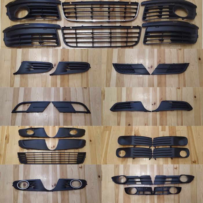 Решетки в бампер Passat CC,B6,B5,Golf5,Golf6,T5,Jetta,Golf4,Bora,Caddy ...