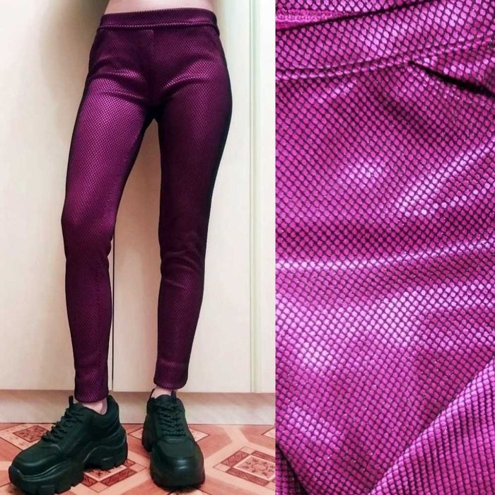 Рожеві малинові лосіни на дівчинку розовые лосины для танцев 158-164